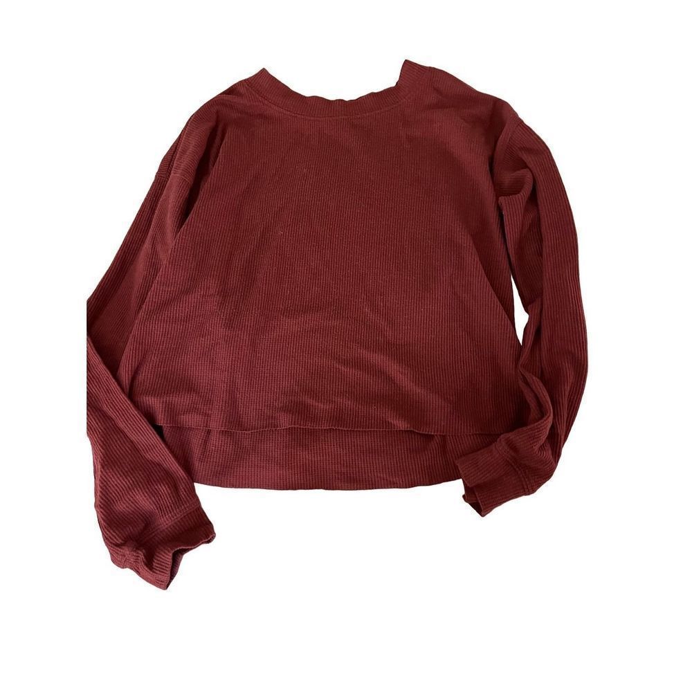Cropped waffle tee